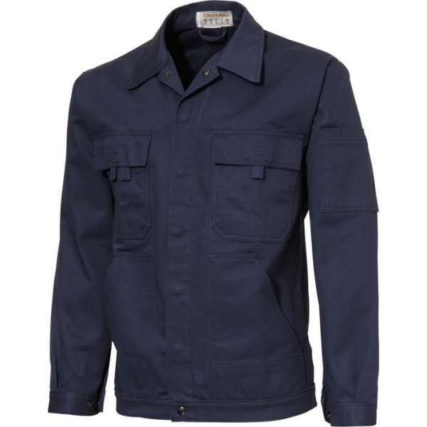Ultimate Workwear - Standaard werkjas/jack (battledress) KREMS- 100% katoen 320gr/m2 - extra stevig - Blauw (Marine/Navy) Ultimate Workwear - Standaard werkjas/jack (battledress) KREMS- 100% katoen 320gr/m2 - extra stevig - Blauw (Marine/Navy)