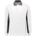 Workman Polosweater Bi-Colour - 2408 wit / grijs - Maat S