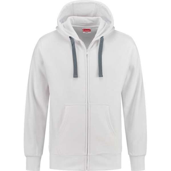 Workman Hooded Sweatvest Outfitters 8601 wit - Maat XS Workman Hooded Sweatvest Outfitters 8601 wit - Maat XS