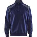 Blåkläder 3353-1158 Sweater halve rits Marineblauw/Grijs maat S