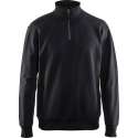 Blåkläder 3369-1158 Sweatshirt met 1/2 rits Zwart maat S