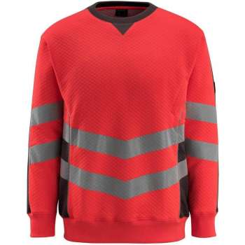 Mascot sweatshirt Wigton fluorrood/donkerantraciet