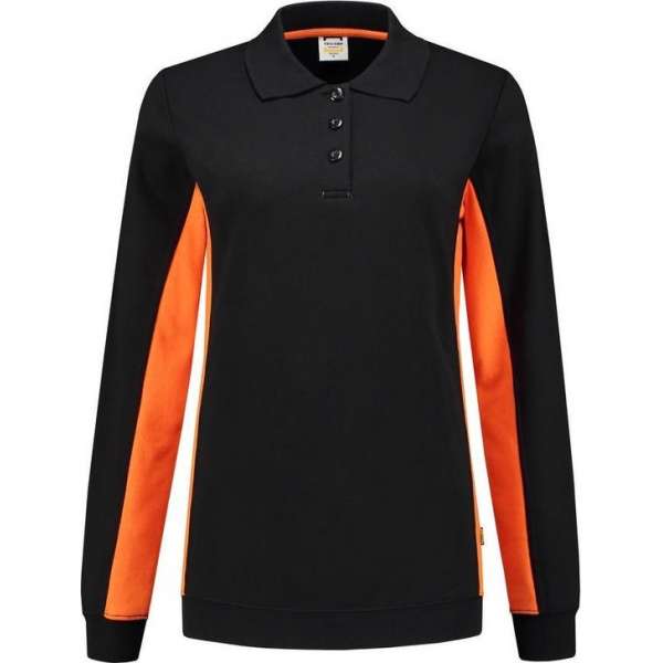 Tricorp polosweater bi-color dames - 302002 - zwart / oranje - maat 3XL Tricorp polosweater bi-color dames - 302002 - zwart / oranje - maat 3XL