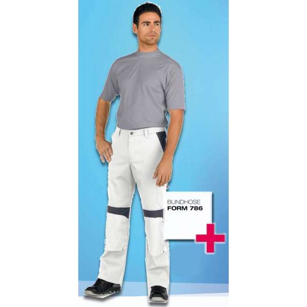 WERKBROEK - KÜBLER WORKER MET CORDURA KNIEZAKKEN - WIT - Maat 50 WERKBROEK - KÜBLER WORKER MET CORDURA KNIEZAKKEN - WIT - Maat 50