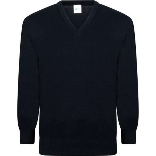 Pullover V-hals wl/acr/pa bl Pullover V-hals wl/acr/pa bl