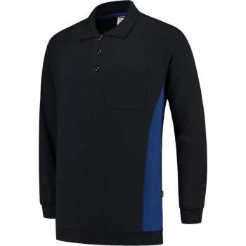 Tricorp polosweater Bi-Color - Workwear - 302001 - navy-koningsblauw - maat 5XL