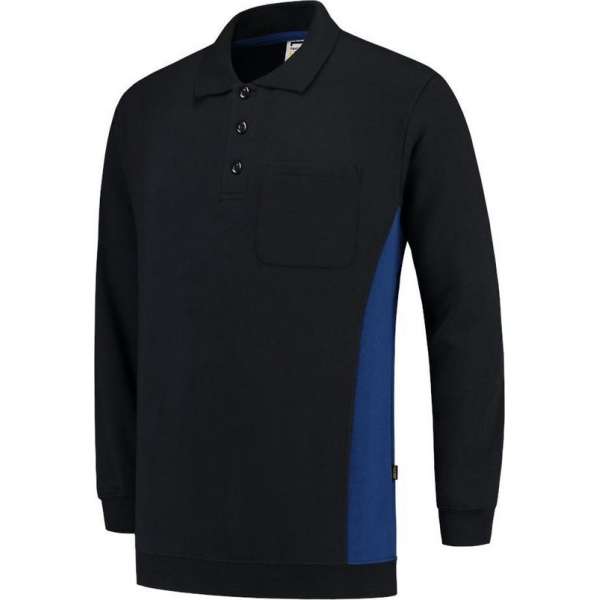 Tricorp polosweater Bi-Color - Workwear - 302001 - navy-koningsblauw - maat 5XL Tricorp polosweater Bi-Color - Workwear - 302001 - navy-koningsblauw - maat 5XL