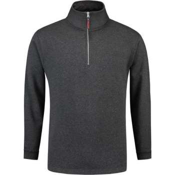 Tricorp Sweater ritskraag - Casual - 301010 - Antracietgrijs - maat 3XL