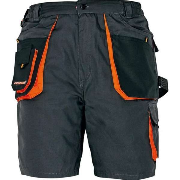 CRV Emerton Korte Werkbroek 03100003 - Zwart/Oranje - 56 CRV Emerton Korte Werkbroek 03100003 - Zwart/Oranje - 56