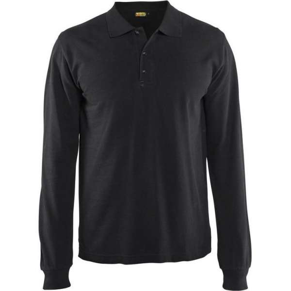 Blåkläder 3388-1050 Piqué long sleeve Zwart maat 4XL Blåkläder 3388-1050 Piqué long sleeve Zwart maat 4XL