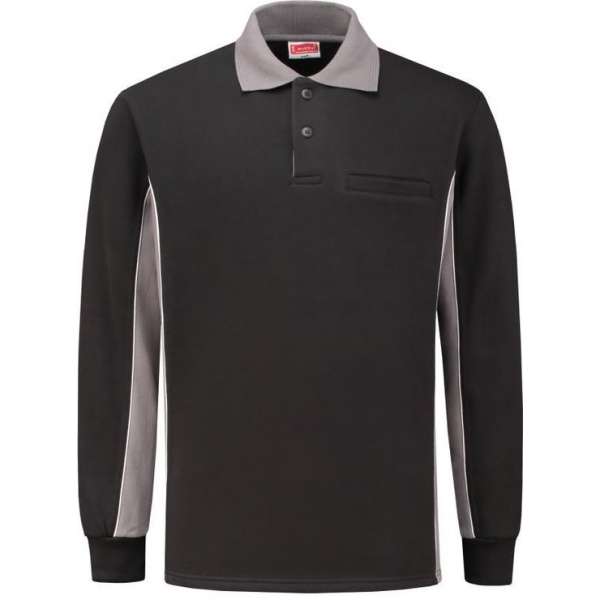Workman Polosweater Bi-Colour - 2406 zwart / grijs - Maat M Workman Polosweater Bi-Colour - 2406 zwart / grijs - Maat M
