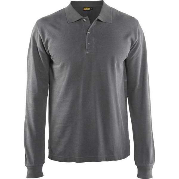 Blåkläder 3388-1050 Piqué long sleeve Grijs maat XXXL Blåkläder 3388-1050 Piqué long sleeve Grijs maat XXXL