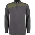 Tricorp Polo Sweater Bicolor Naden 302004 Donkergrijs / Army - Maat XS