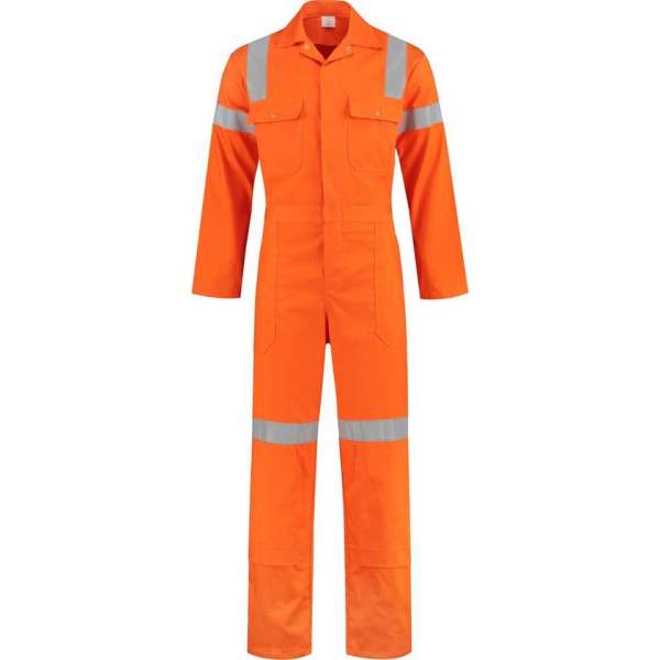 EM Traffic Hoge zichtbaarheids overall 100% katoen Oranje Maat 64 EM Traffic Hoge zichtbaarheids overall 100% katoen Oranje Maat 64