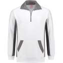 Workman Zipper Sweater Bi-Colour - 2708 wit/grijs - Maat 5XL