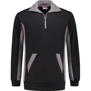 Workman Zipper Sweater Bi-Colour - 2706 zwart/grijs - Maat L