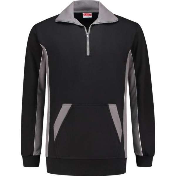 Workman Zipper Sweater Bi-Colour - 2706 zwart/grijs - Maat L Workman Zipper Sweater Bi-Colour - 2706 zwart/grijs - Maat L