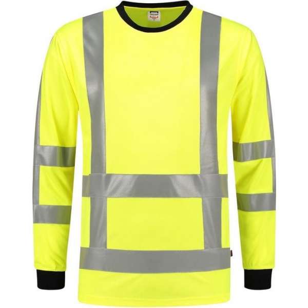 Tricorp T-shirt RWS Birdseye Lange Mouw 103002 Fluor Geel - Maat XL Tricorp T-shirt RWS Birdseye Lange Mouw 103002 Fluor Geel - Maat XL