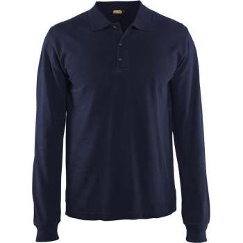 Blåkläder 3388-1050 Piqué long sleeve Marineblauw maat M