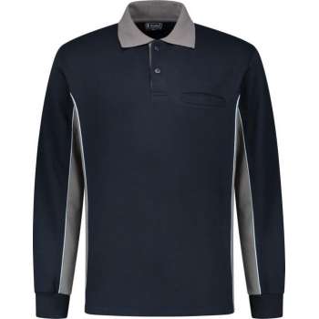 Workman Polosweater Bi-Colour - 2402 navy / grijs - Maat 2XL