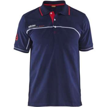 Blåkläder 3327-1050 Branded Poloshirt Marineblauw/Rood maat L