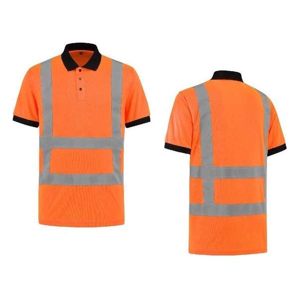 Polo-Shirt High Visibility RWS FluoOranje maat L Polo-Shirt High Visibility RWS FluoOranje maat L