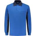 Workman Polosweater Bi-Colour - 2404 royal blue / navy - Maat XL