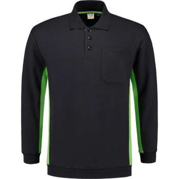 Tricorp Polosweater Bi-Color - Workwear - 302001 - Navy-Limoengroen - maat XXL