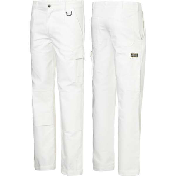 Ultimate Workwear - Standaard Werkbroek DAVOS - 100% katoen 320 gr/m2- Wit Ultimate Workwear - Standaard Werkbroek DAVOS - 100% katoen 320 gr/m2- Wit