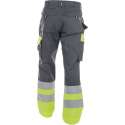 Dassy Omaha Hoge zichtbaarheidsbroek 200620 (300 g/m2) - binnenbeenlengte Standaard (81-86 cm) - Cementgrijs/Fluogeel - 44