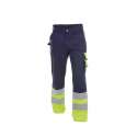 Dassy Omaha Hoge zichtbaarheidsbroek 200620 (300 g/m2) - binnenbeenlengte Standaard (81-86 cm) - Cementgrijs/Fluogeel - 58