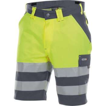 Dassy Venna Hoge zichtbaarheidsshort 250030 - Cementgrijs/Fluogeel - 48