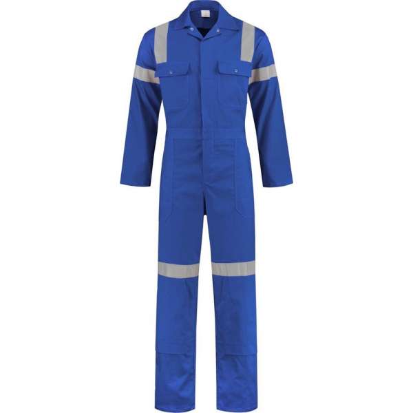 EM Traffic Hoge zichtbaarheids overall 100% katoen Korenblauw Maat 54 EM Traffic Hoge zichtbaarheids overall 100% katoen Korenblauw Maat 54