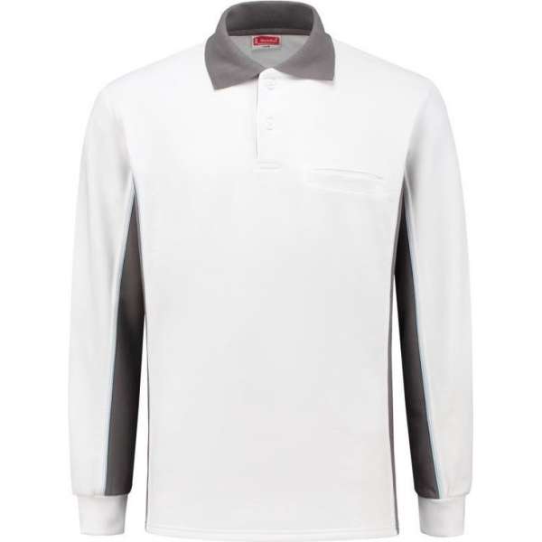 Workman Polosweater Bi-Colour - 2408 wit / grijs - Maat 5XL Workman Polosweater Bi-Colour - 2408 wit / grijs - Maat 5XL