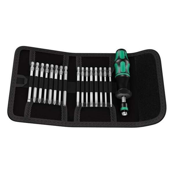Wera 05059293001 Kraftform Kompakt 60 17 delige instelbare momentschroevendraaier in vouwtas - 1,2 - 3,0Nm Wera 05059293001 Kraftform Kompakt 60 17 delige instelbare momentschroevendraaier in vouwtas - 1,2 - 3,0Nm