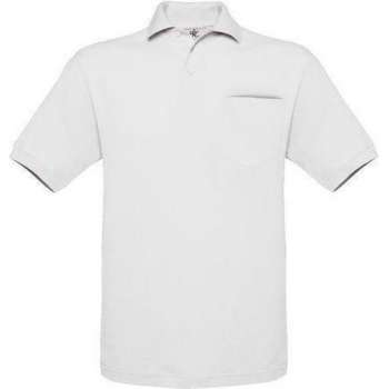 Polo B&C Safran Pocket Kleur Ash Maat M (onbedrukt - 2 stuks)