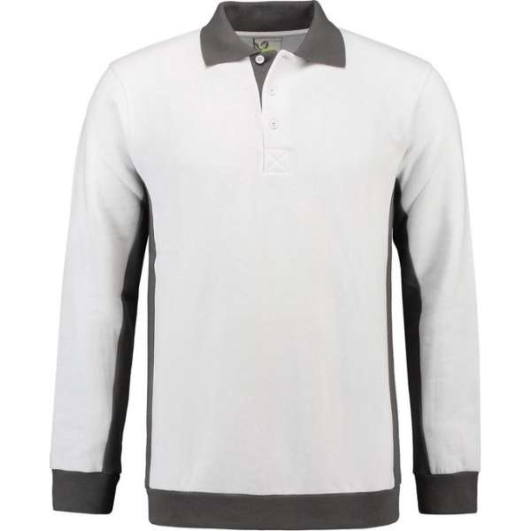 Lemon & Soda L&s Sweater Polo Workwear White/pg Mt. L Lemon & Soda L&s Sweater Polo Workwear White/pg Mt. L