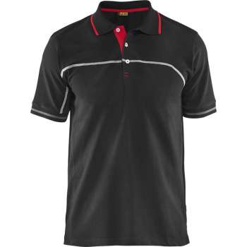 Blåkläder 3389 Poloshirt Zwart/Rood maat L
