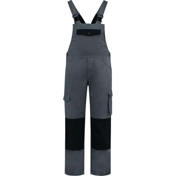 Yoworkwear Tuinbroek katoen/polyester grijs-zwart maat 58 Yoworkwear Tuinbroek katoen/polyester grijs-zwart maat 58