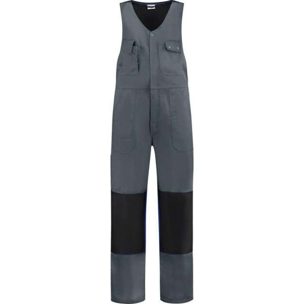 Yoworkwear Bodybroek katoen/polyester grijs-zwart maat 52 Yoworkwear Bodybroek katoen/polyester grijs-zwart maat 52