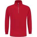 Tricorp Sweater ritskraag - Casual - 301010 - Rood - maat M