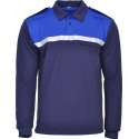 Toezicht Poloshirt met lange mouw – Blauw maat 4XL