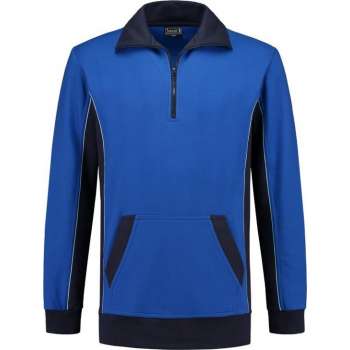 Workman Zipper Sweater Bi-Colour - 2704 royal blue/navy - Maat 4XL