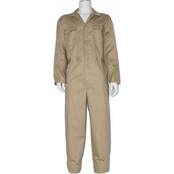 Yoworkwear Overall 100% katoen met rits kaki maat 53 Yoworkwear Overall 100% katoen met rits kaki maat 53
