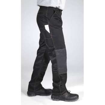 Taillebandbroek met knieversterking, kleur zwart, voor vrije tijd en werk, maat 60