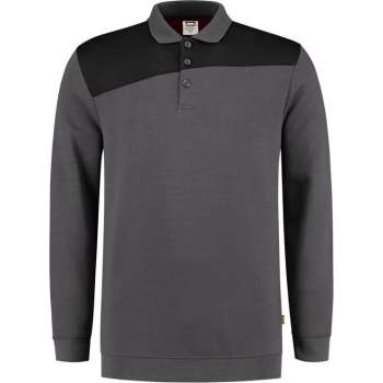 Tricorp Polo Sweater Bicolor Naden 302004 Donkergrijs / Zwart - Maat XL
