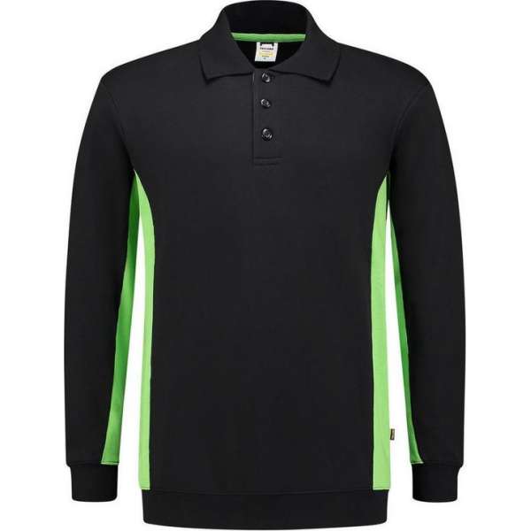 Tricorp 302003 Polosweater Bicolor Zwart/Lime maat XXL Tricorp 302003 Polosweater Bicolor Zwart/Lime maat XXL