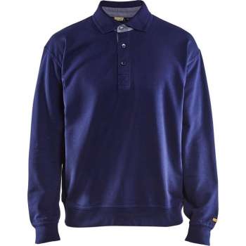 Blåkläder 3370-1158 Polo Sweatshirt Marineblauw maat XL