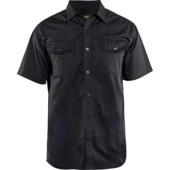 Blåkläder 3296-1190 Overhemd korte mouw Zwart maat 4XL