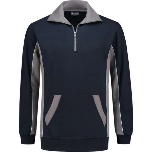 Workman Zipper Sweater Bi-Colour - 2702 navy/grijs - Maat XS Workman Zipper Sweater Bi-Colour - 2702 navy/grijs - Maat XS